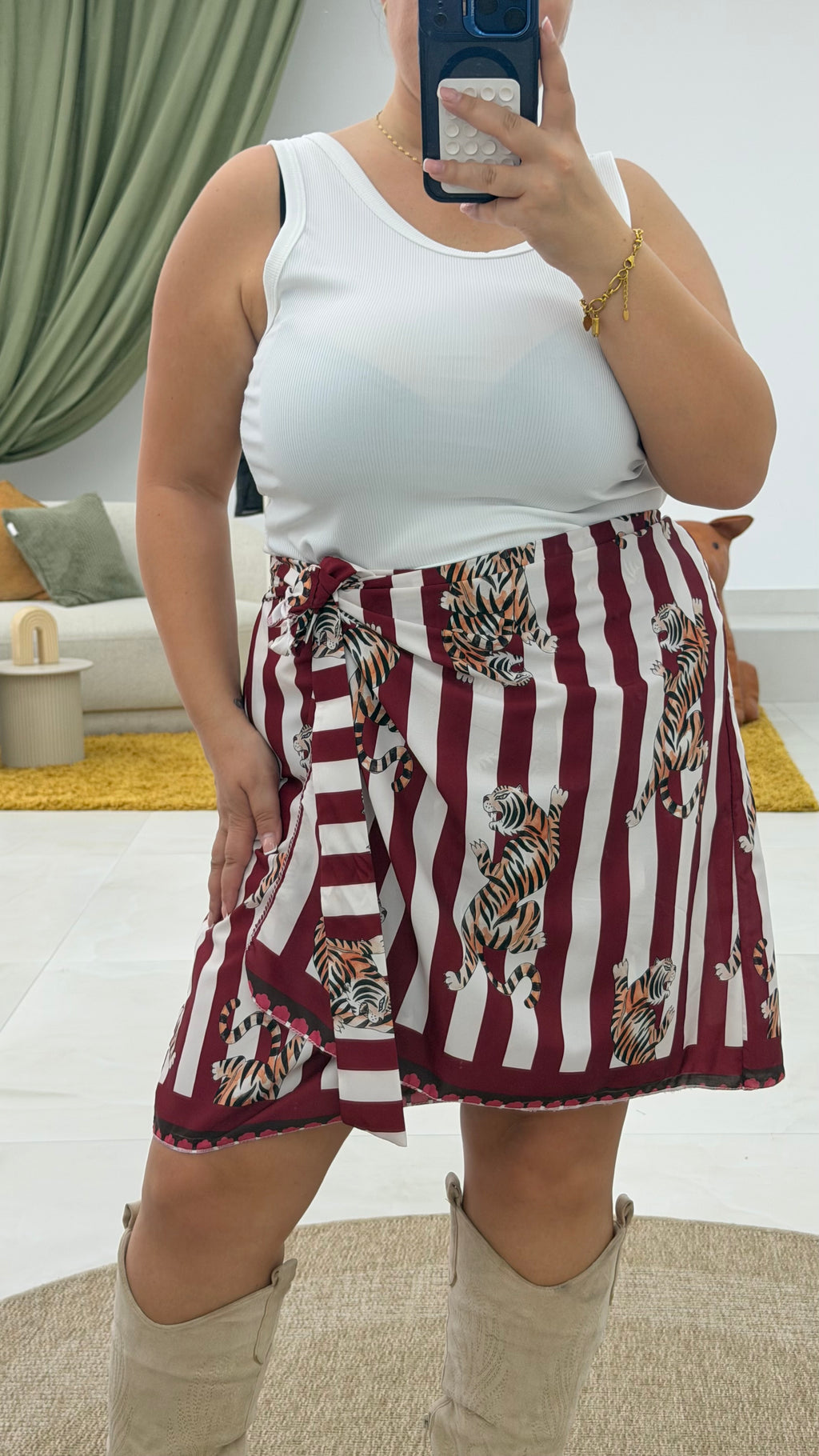 Gonna bandana e animalier curvy