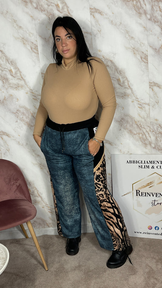 Pantalone Tigre Felpato Curvy