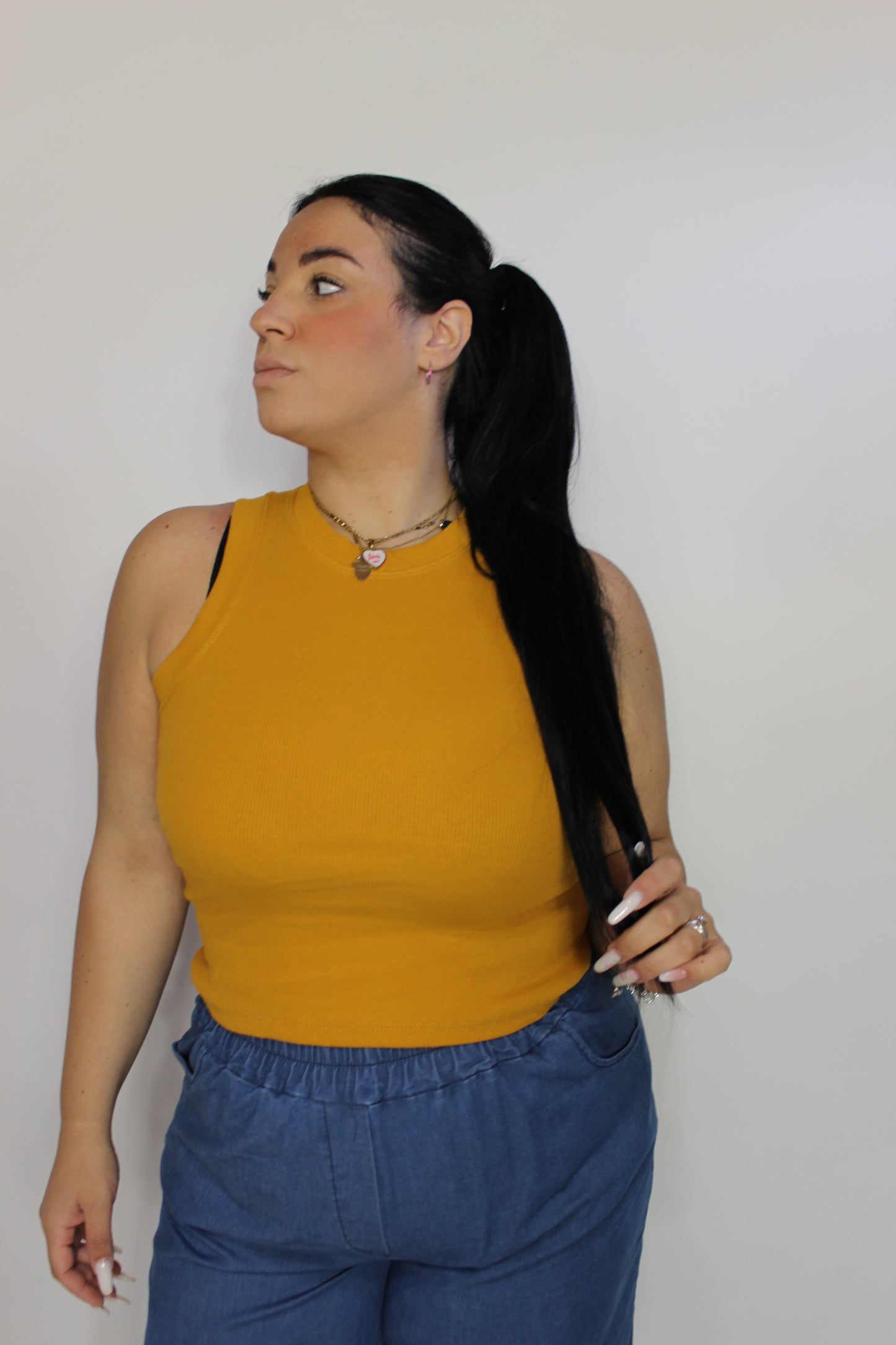 Canotta a costine Curvy VARI COLORI