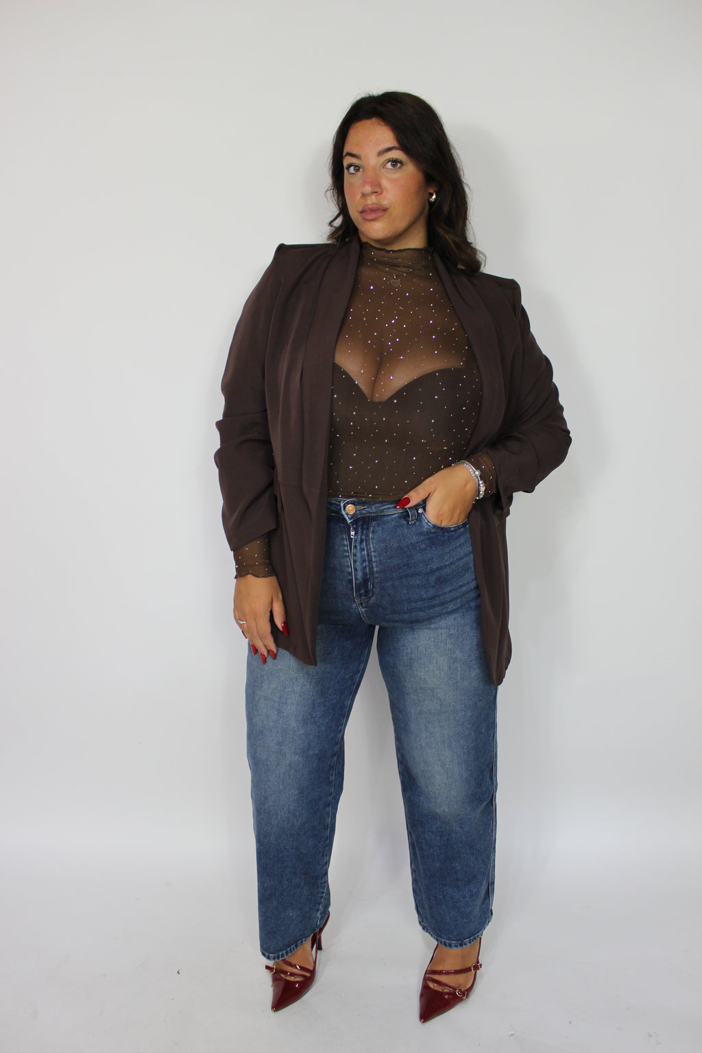 Giacca Drappeggio CURVY vari colori