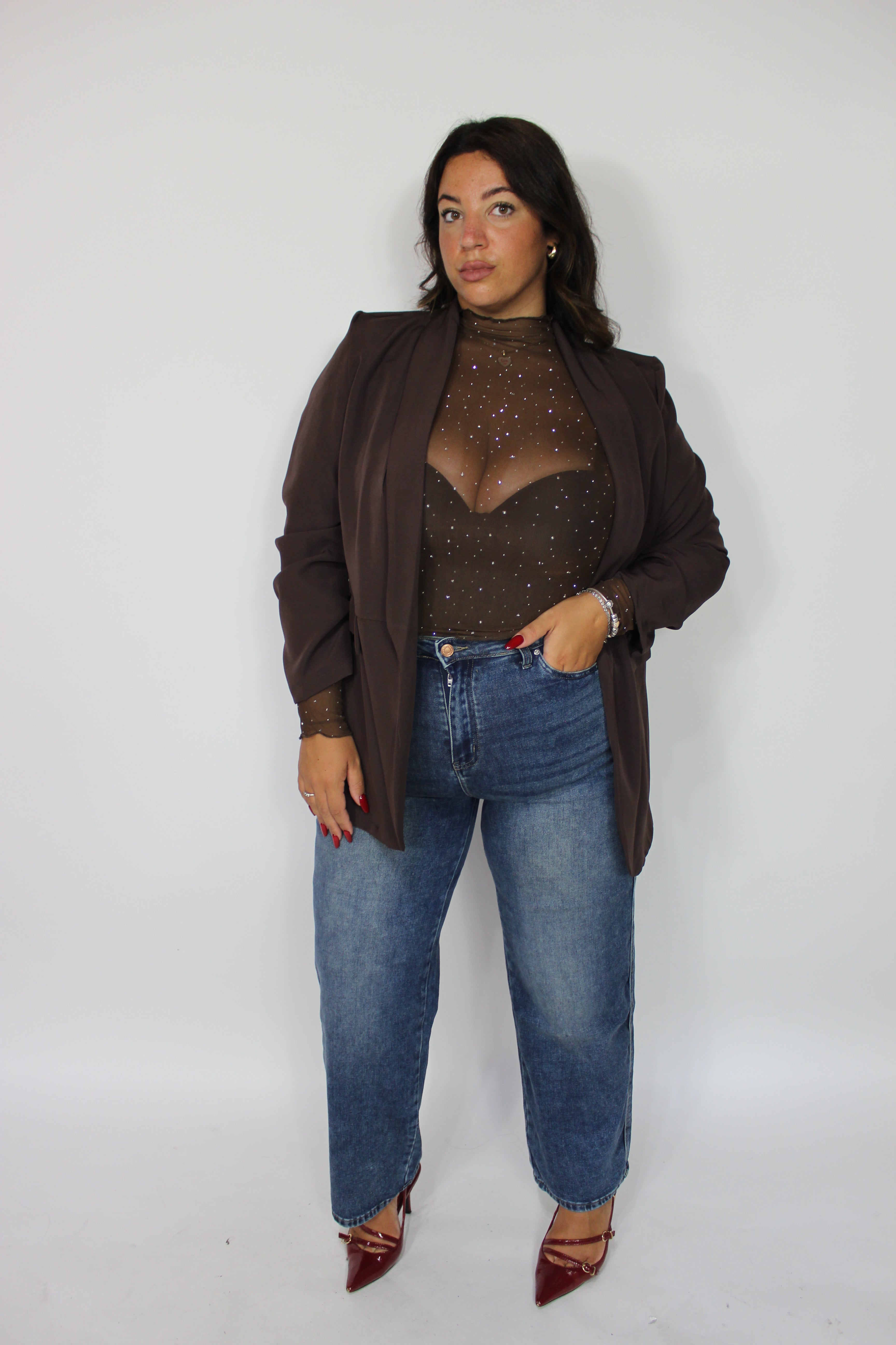 Giacca Drappeggio CURVY vari colori