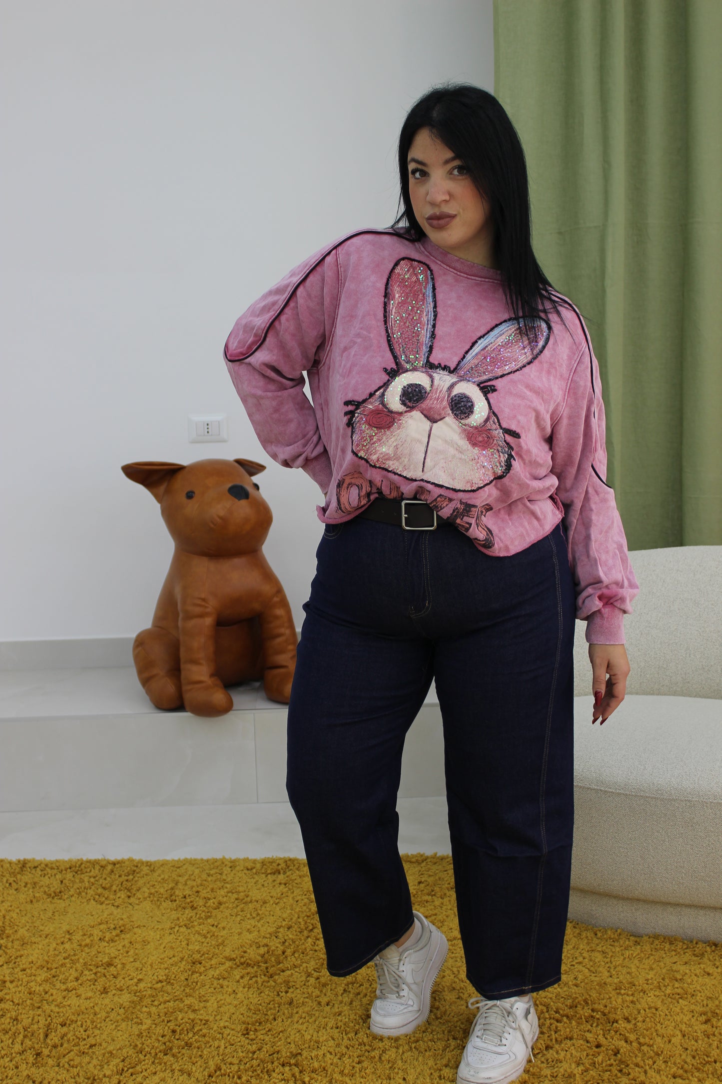 Jeans Baggy con cintura 7090