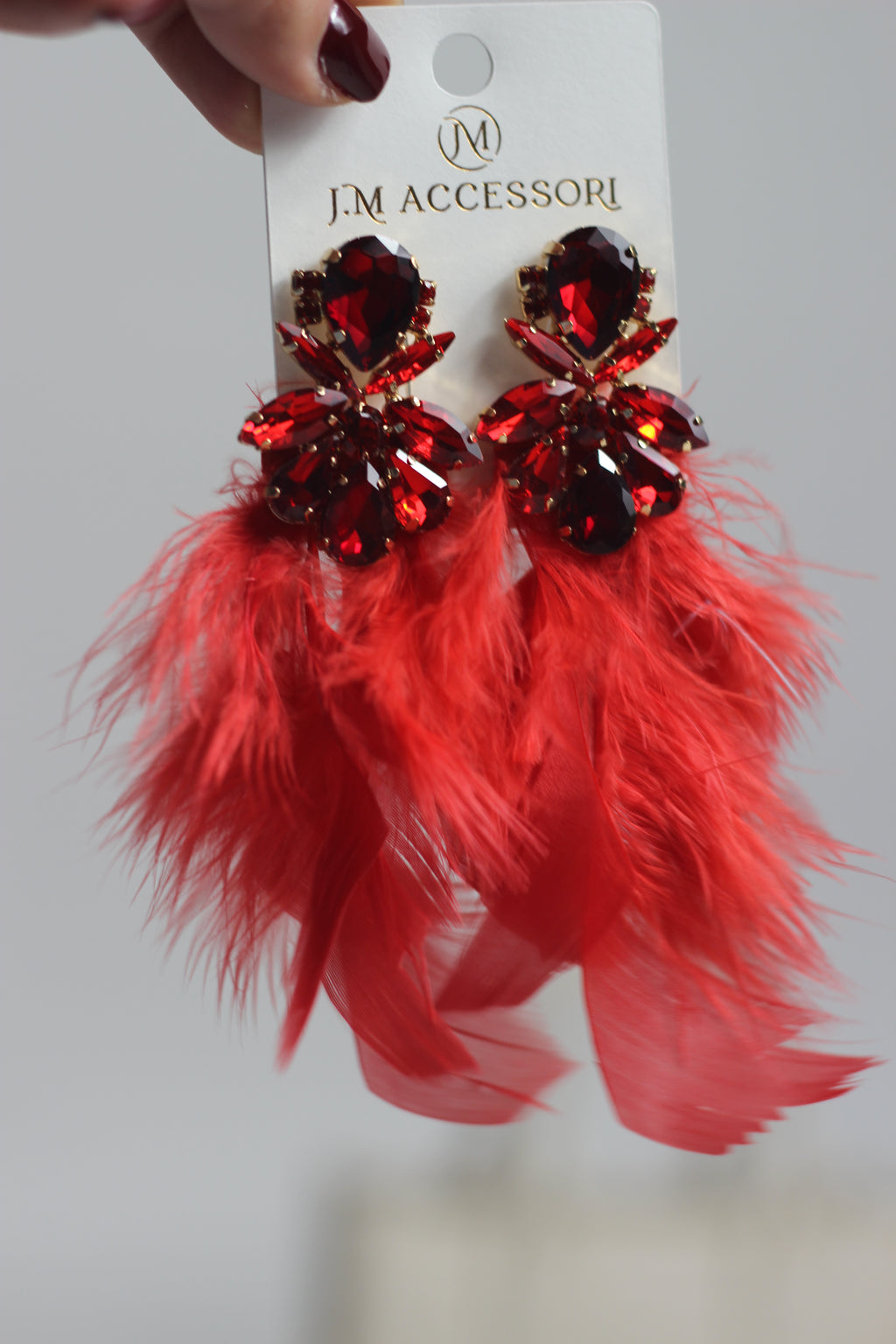 Orecchini piuma vari colori