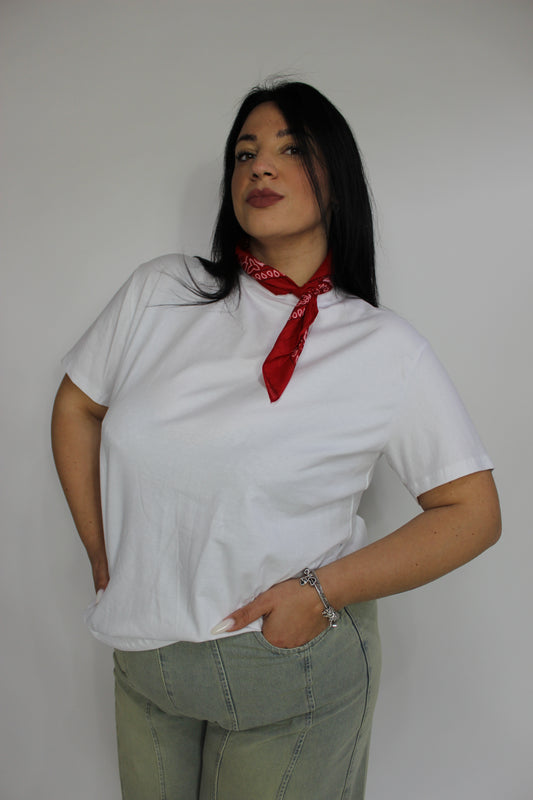 T-shirt Bandana rossa Oversize