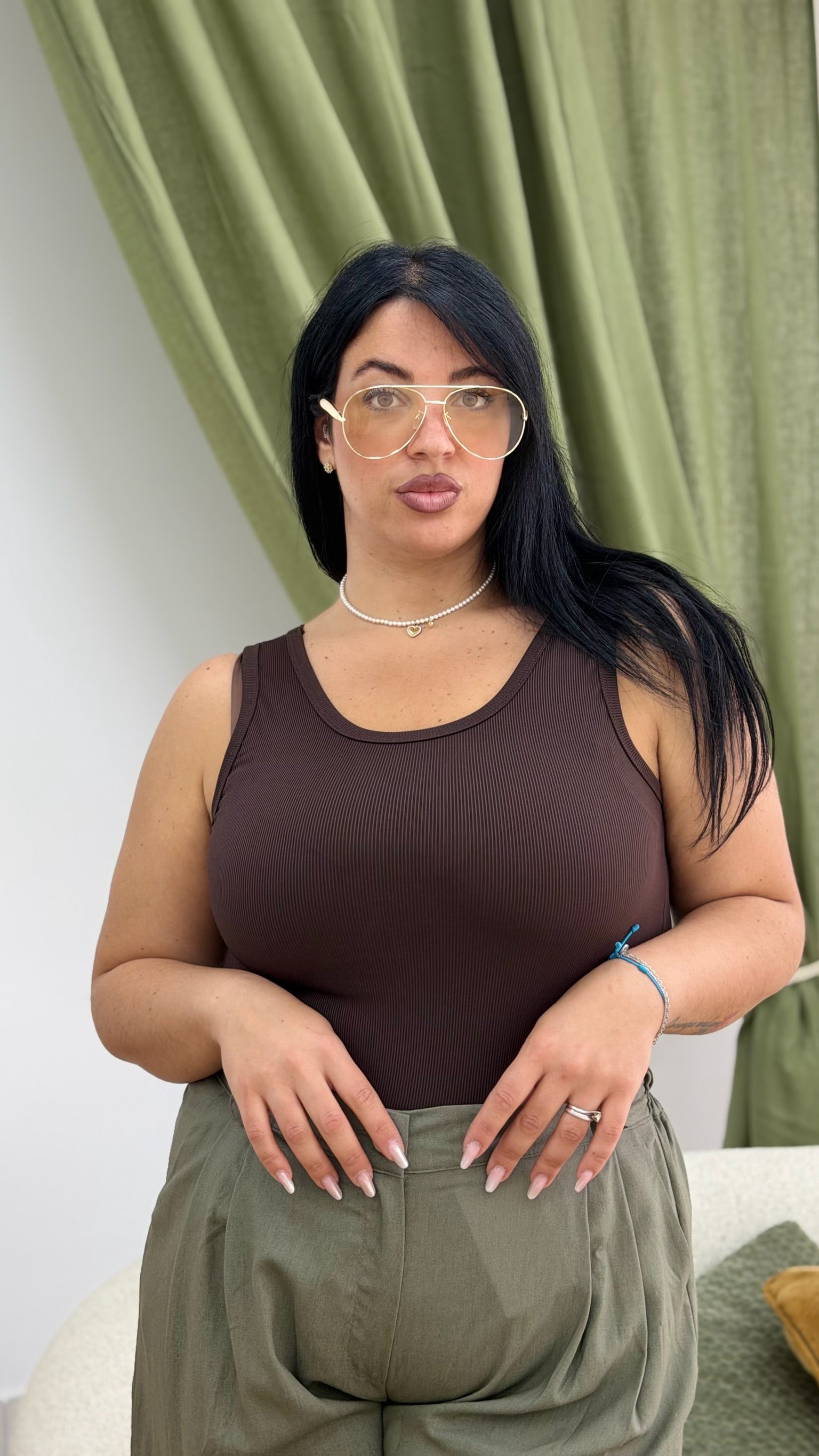 Canotta costine basic Curvy