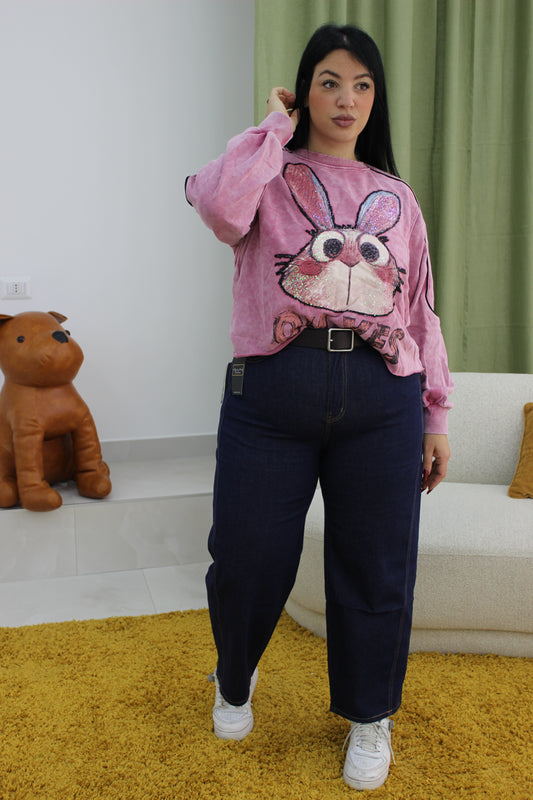 Jeans Baggy con cintura 7090