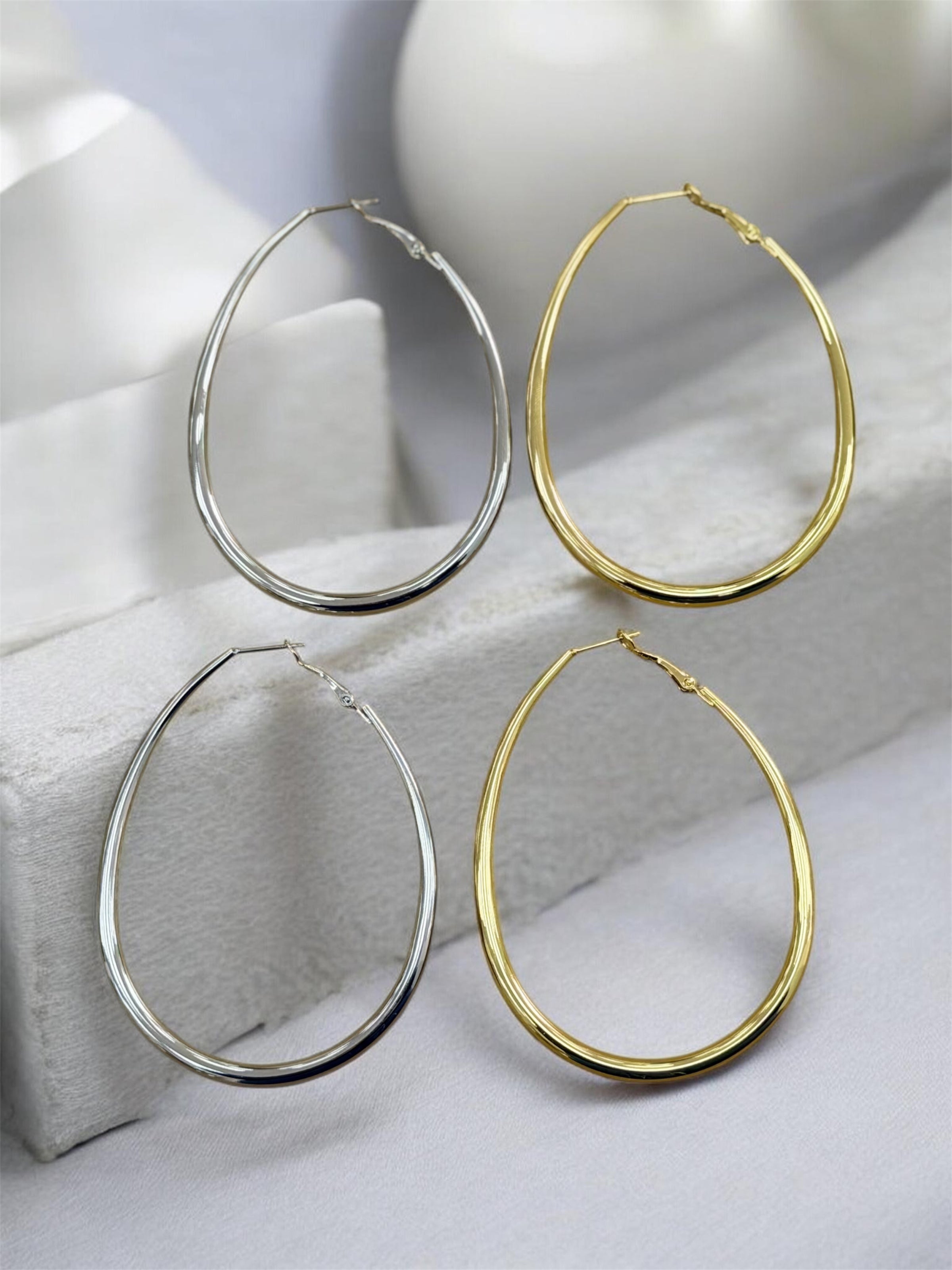 Orecchini cerchio ovale