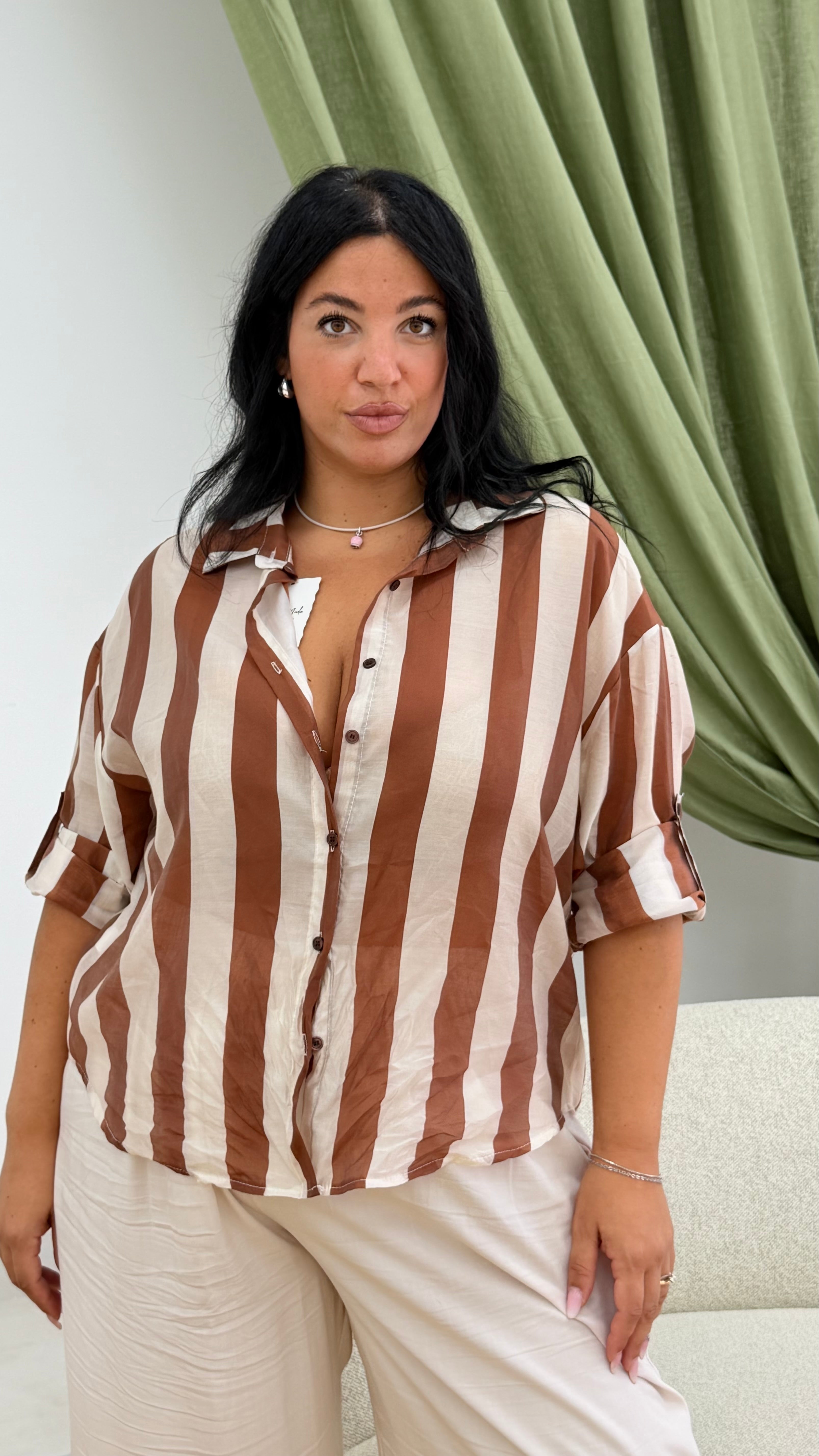 Camicia Righe Curvy