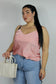 Sotto giacca in raso Curvy Rosa