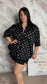 Camicia cuori nera curvy