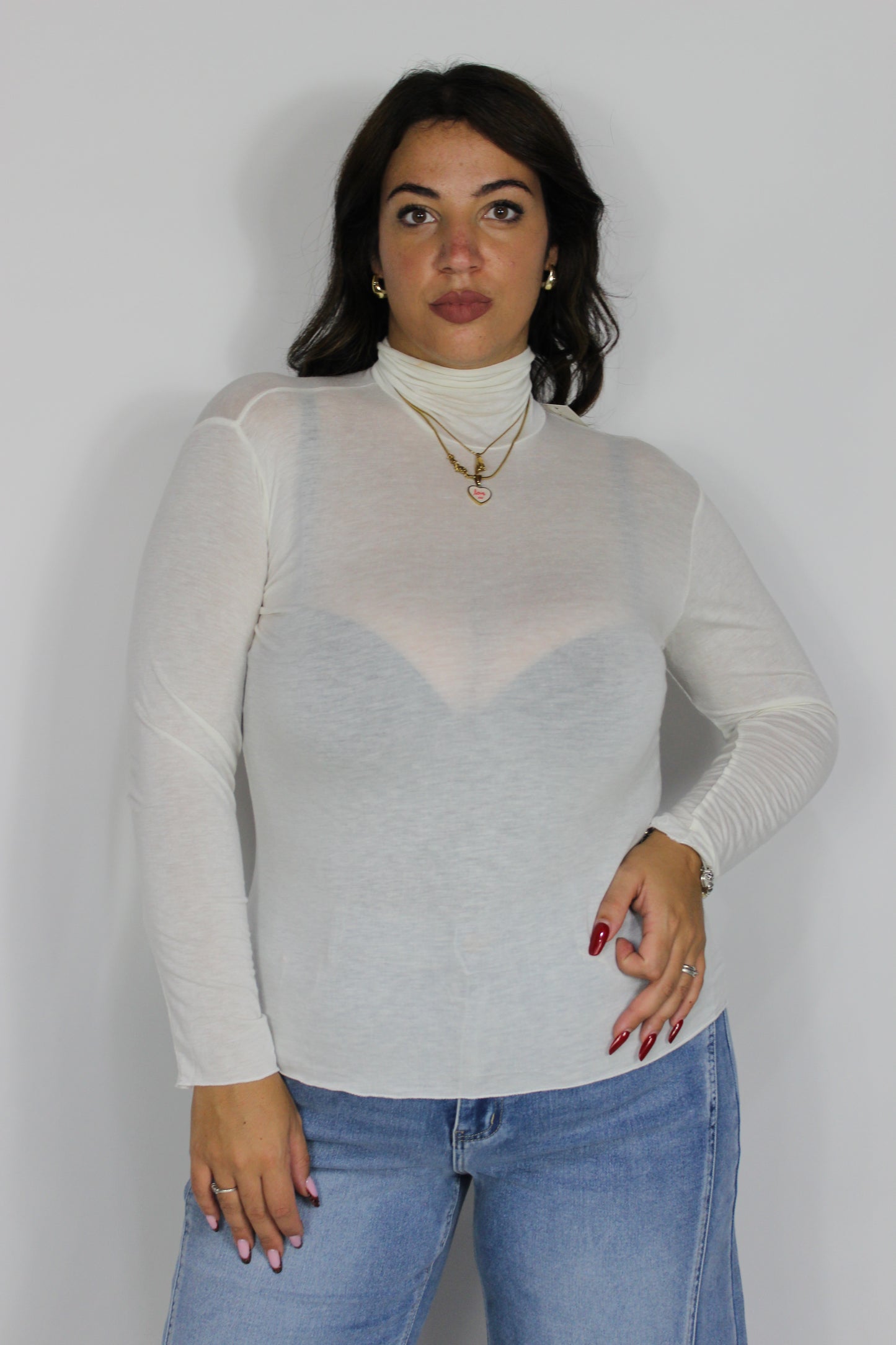 Maglia Cashmere collo alto Curvy 11 colori