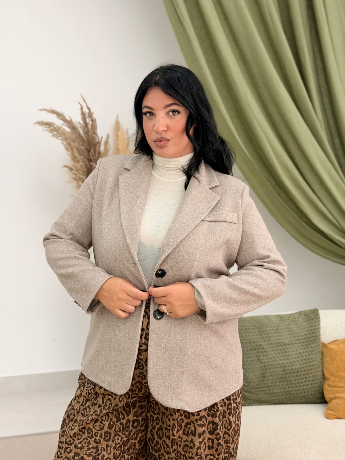 Giacca in panno Curvy