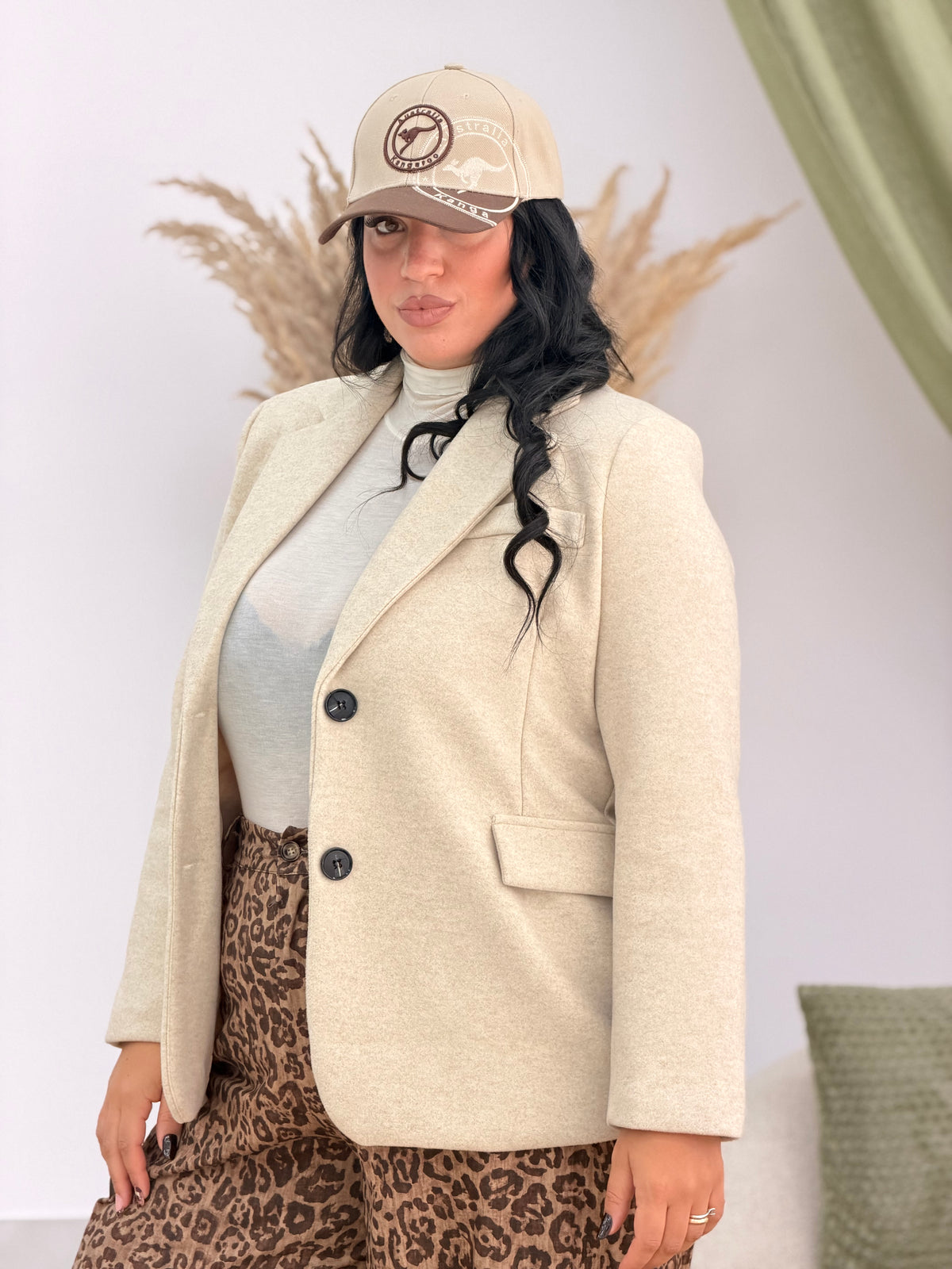 Giacca in panno Curvy