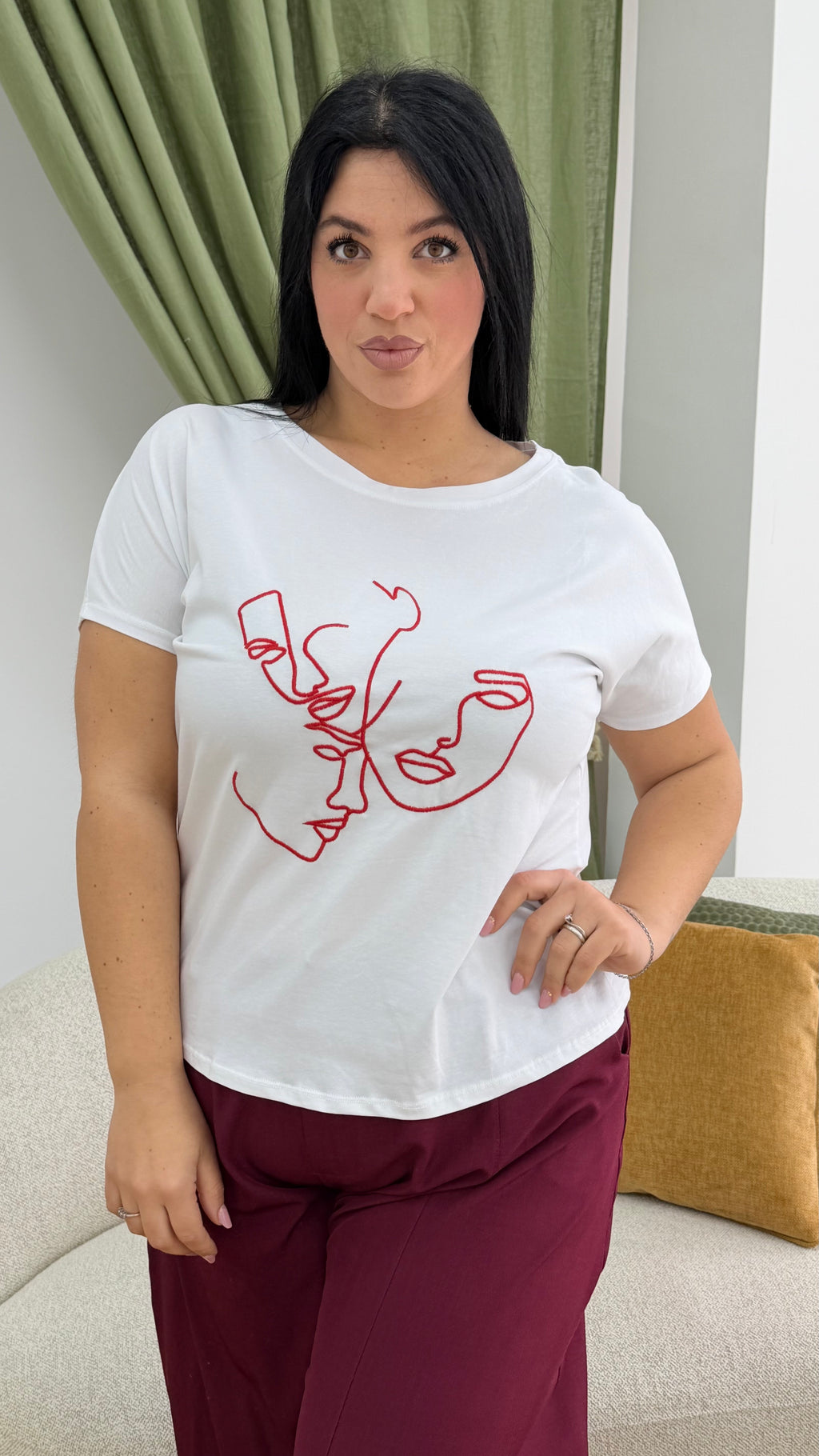 T-shirt Face oversize