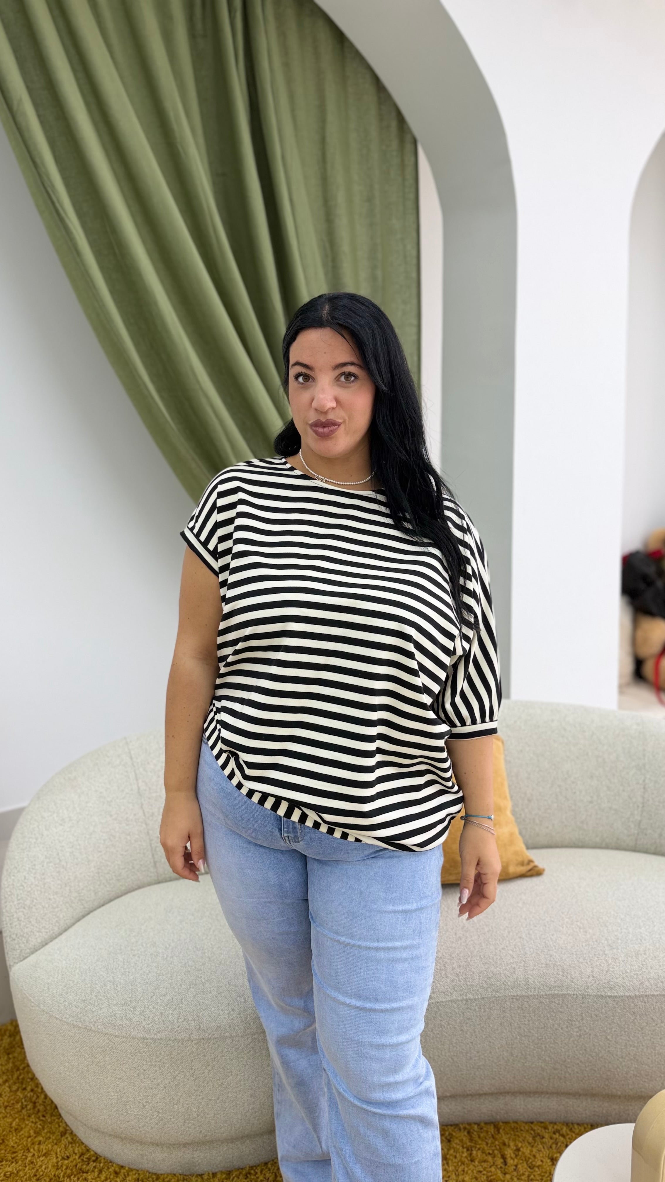 Magliettone righe curvy PROMO
