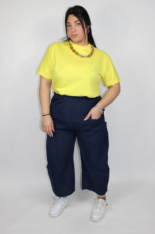 Pantalone Ballon Curvy Blu