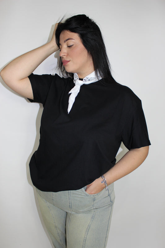 T-shirt Bandana bianca Oversize
