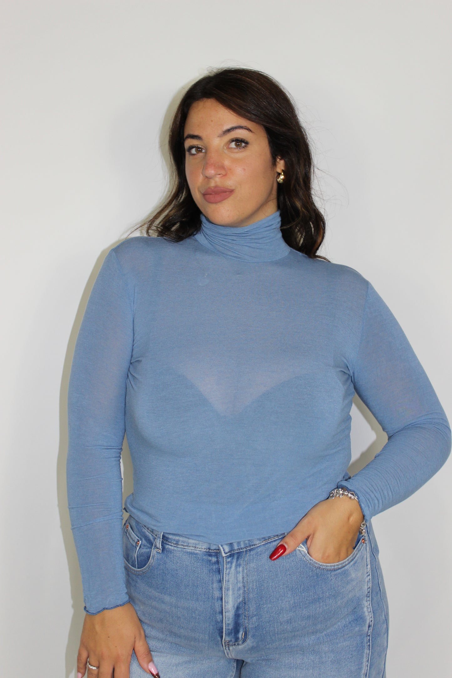 Maglia Cashmere collo alto Curvy 11 colori