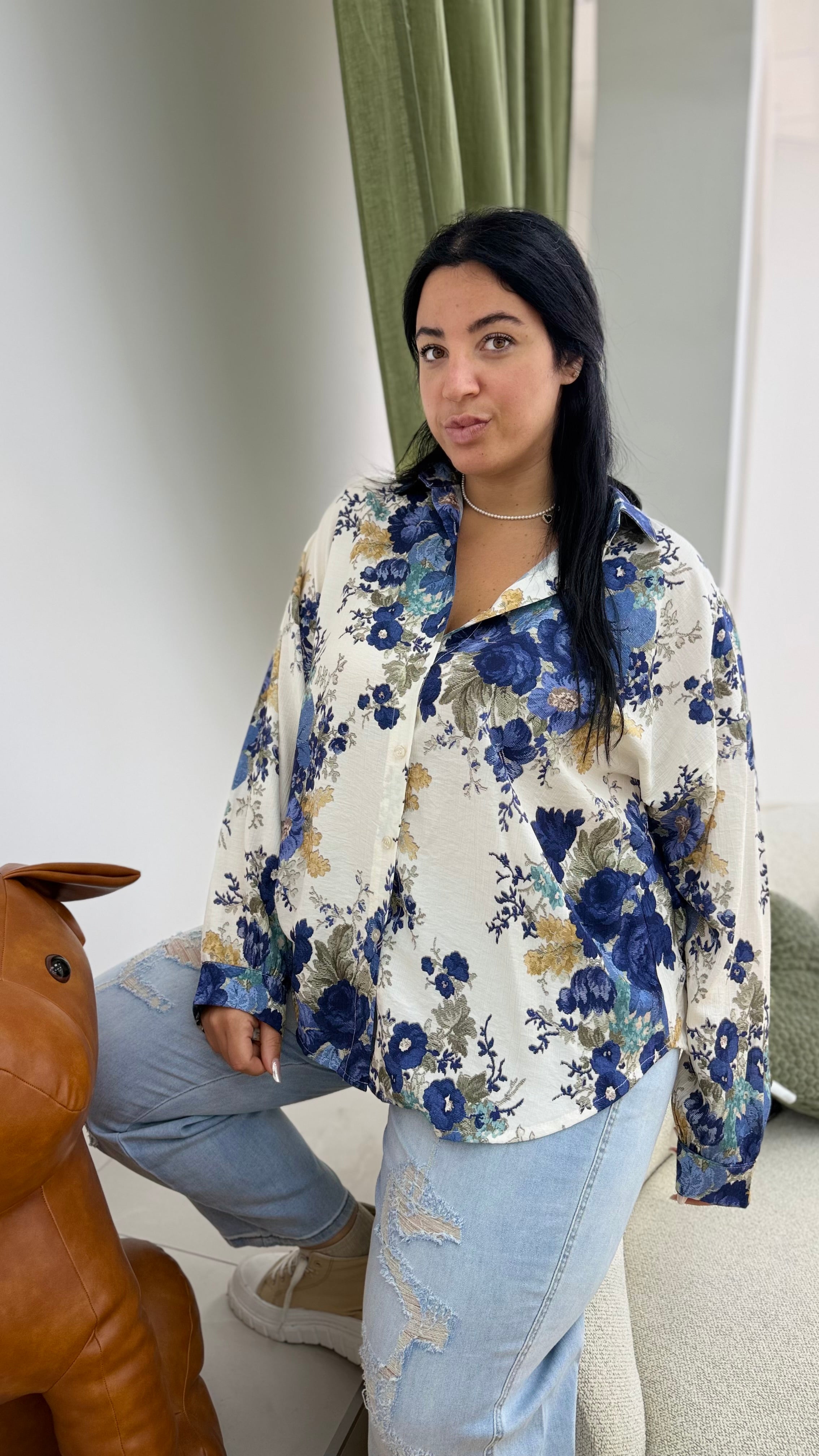 Camicia floreale CURVY PROMO