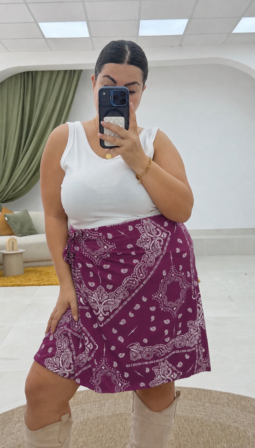 Gonna bandana e animalier curvy