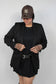 Giacca Drappeggiata Curvy Nera