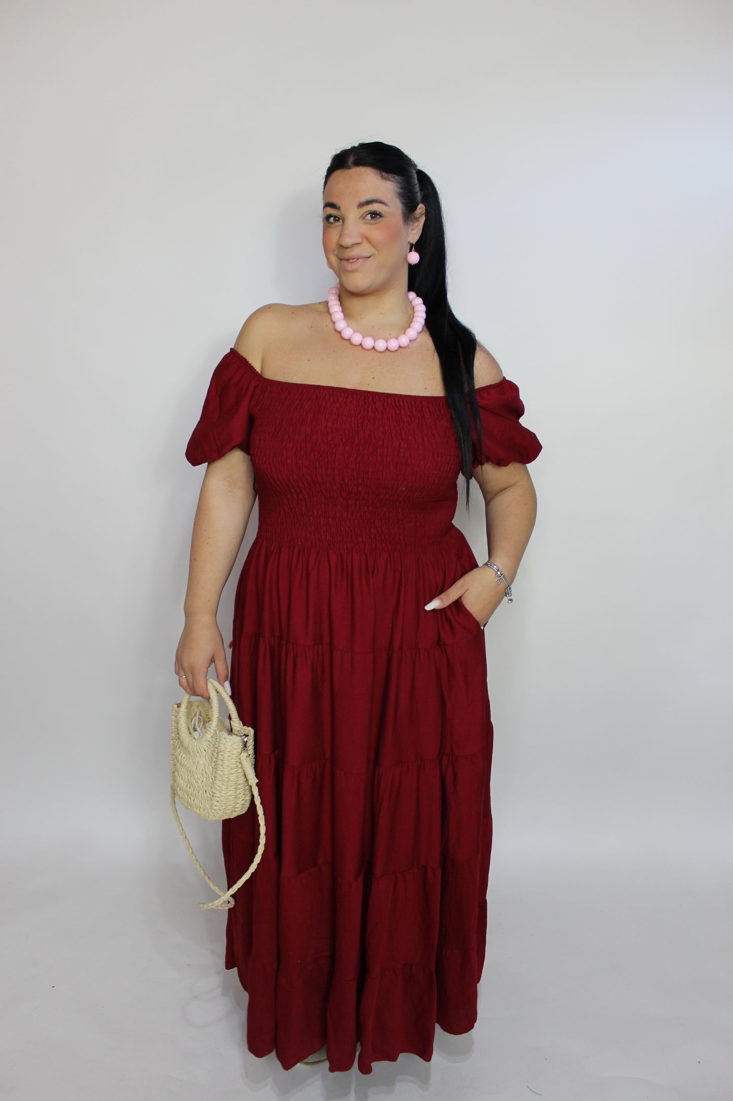 Abito Amalfi Curvy Bordeaux