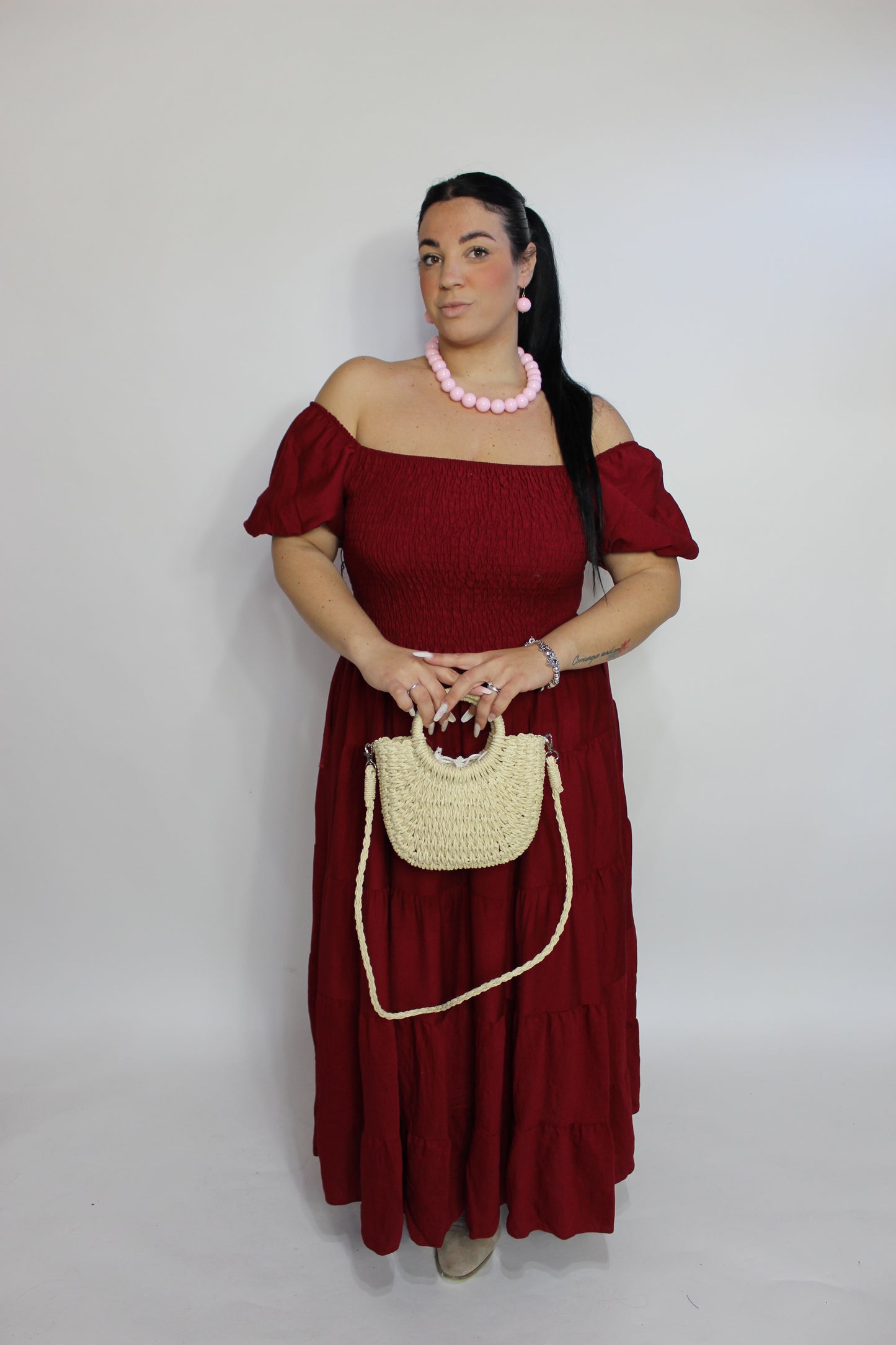 Abito Amalfi Curvy Bordeaux