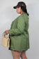 Giacca Drappeggiata Curvy Verde
