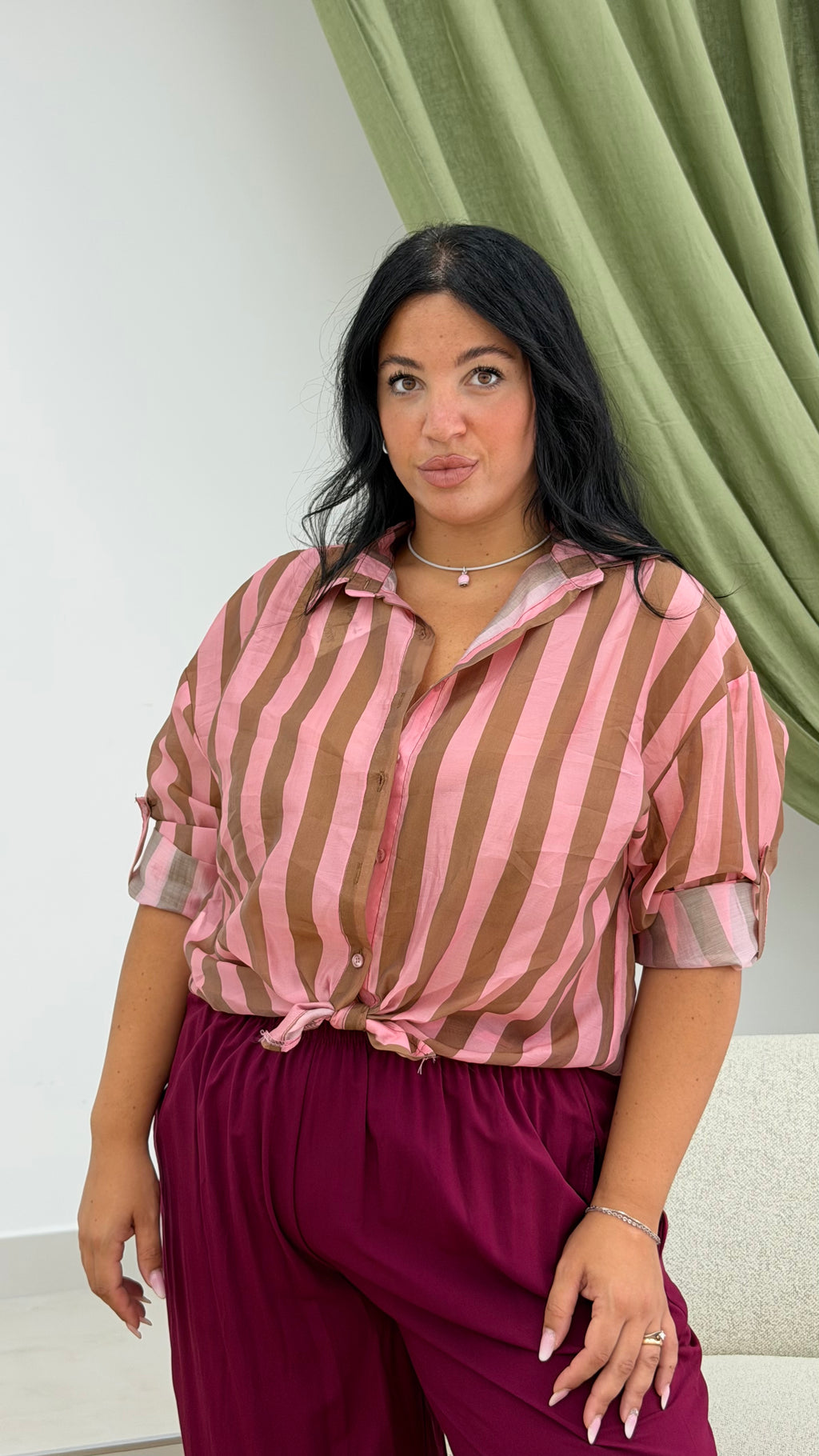 Camicia Righe Curvy