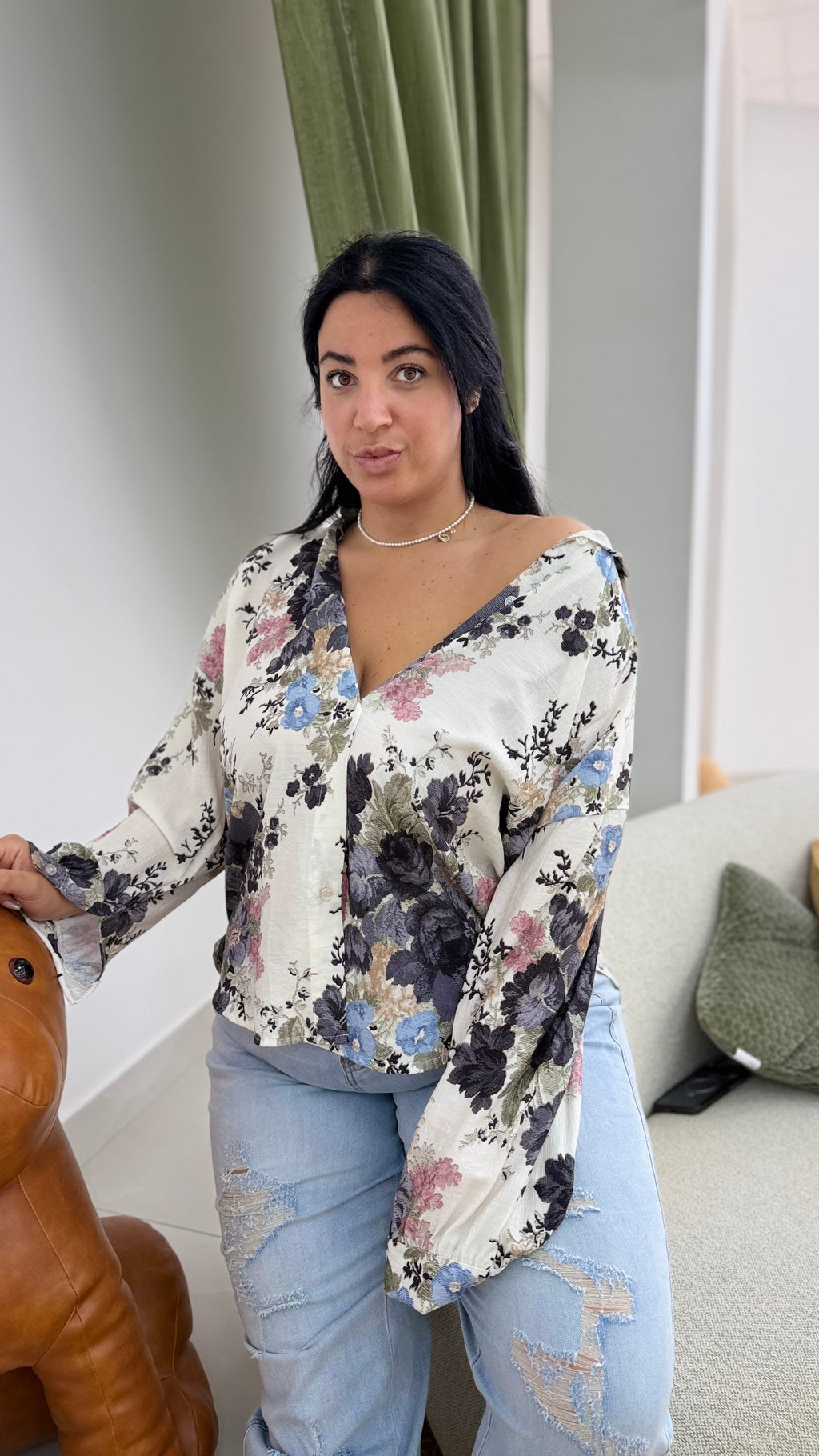 Camicia floreale CURVY PROMO
