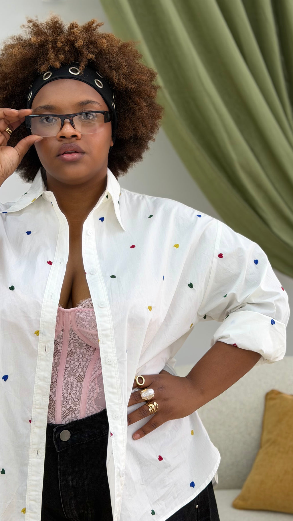 Camicia Cuoricini Curvy