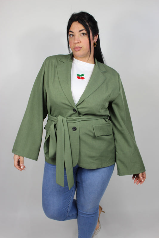 Giacca Coulisse Curvy Verde Militare