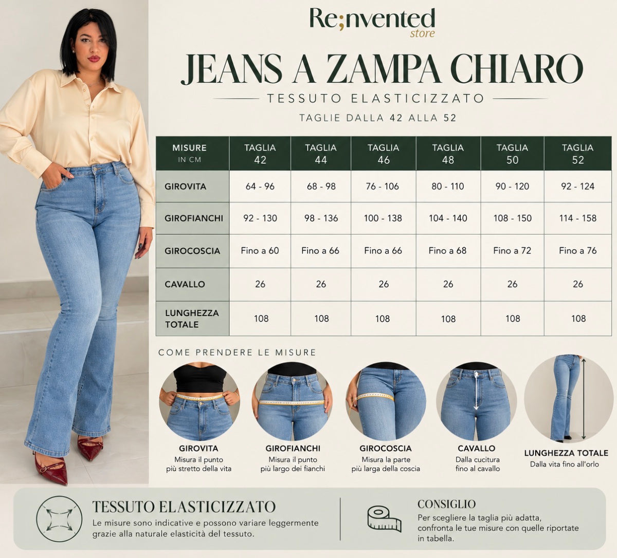 Jeans a zampa chiaro (42/52)