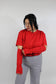 T-Shirt Manicotti Curvy Rossa