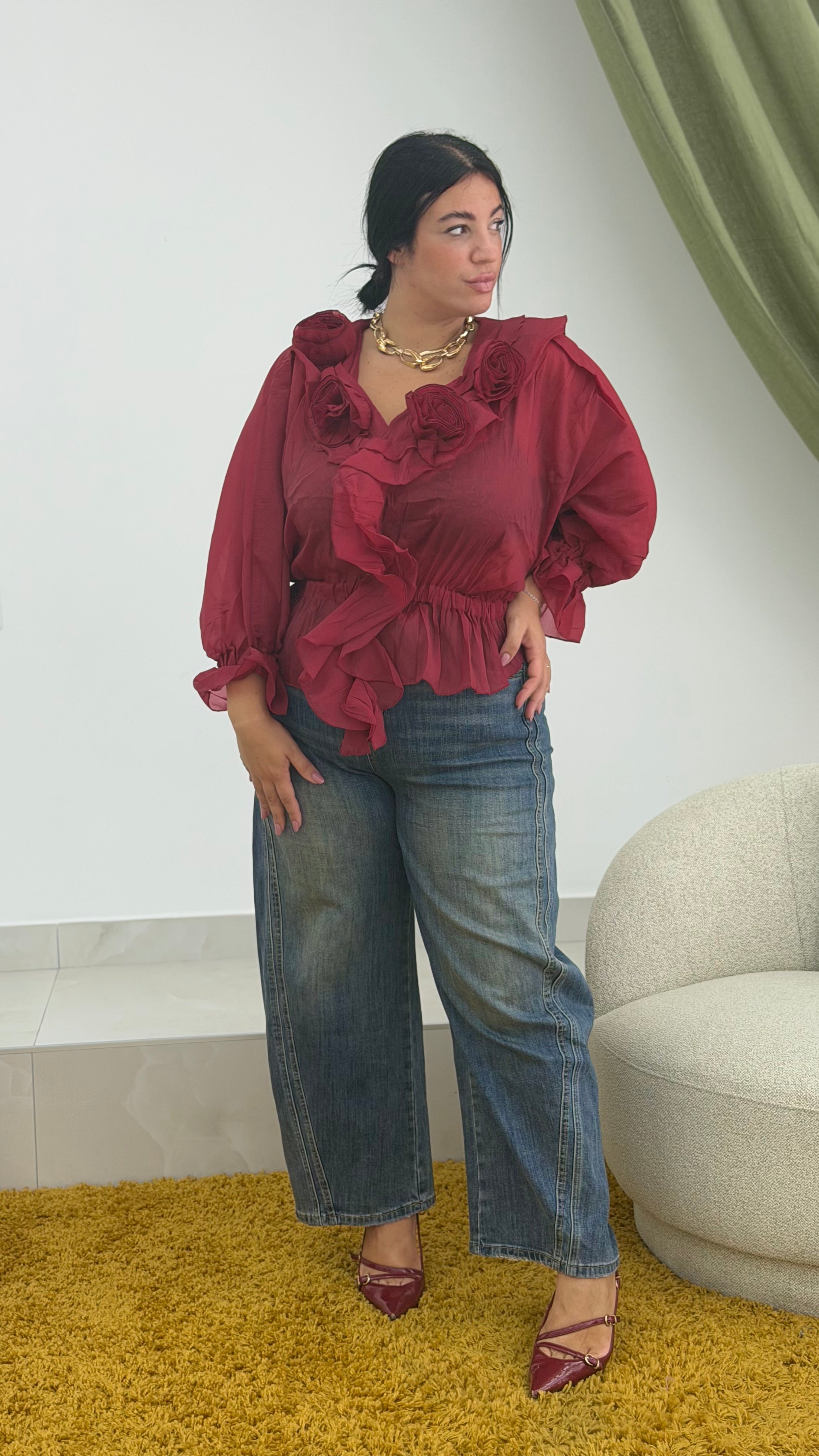Camicia rouches