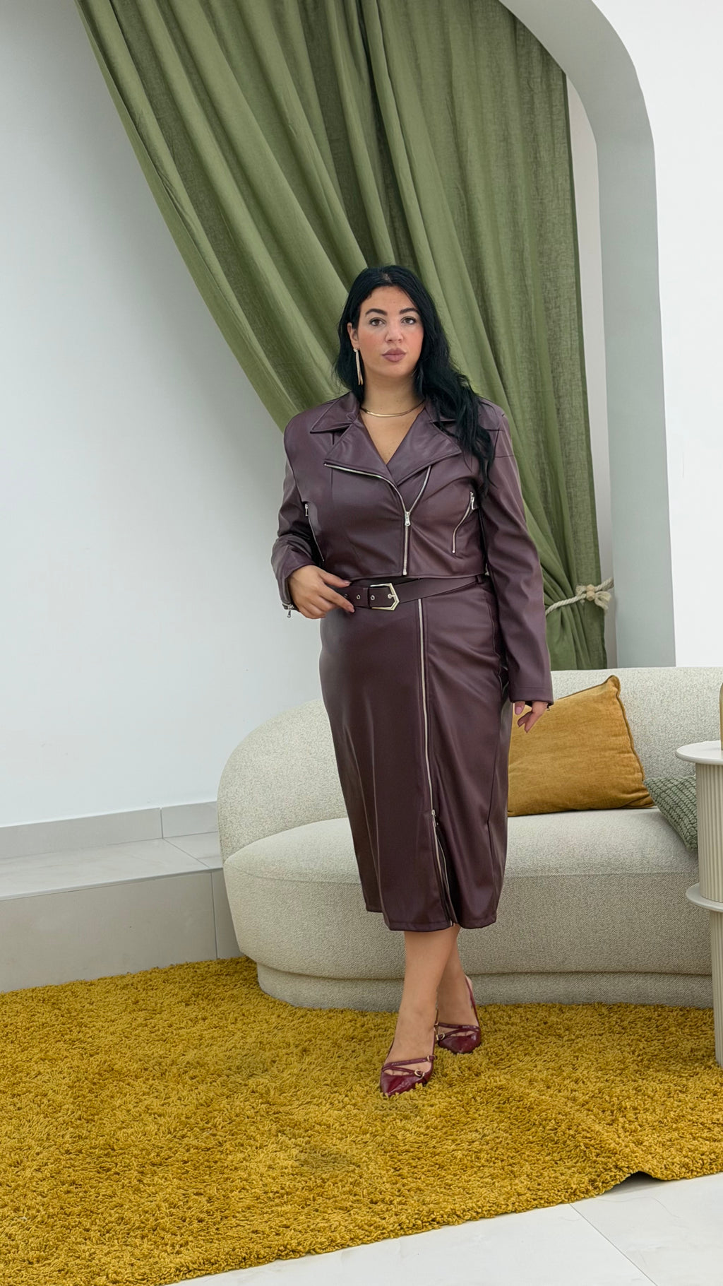 Giubbotto in ecopelle Rebel Curvy