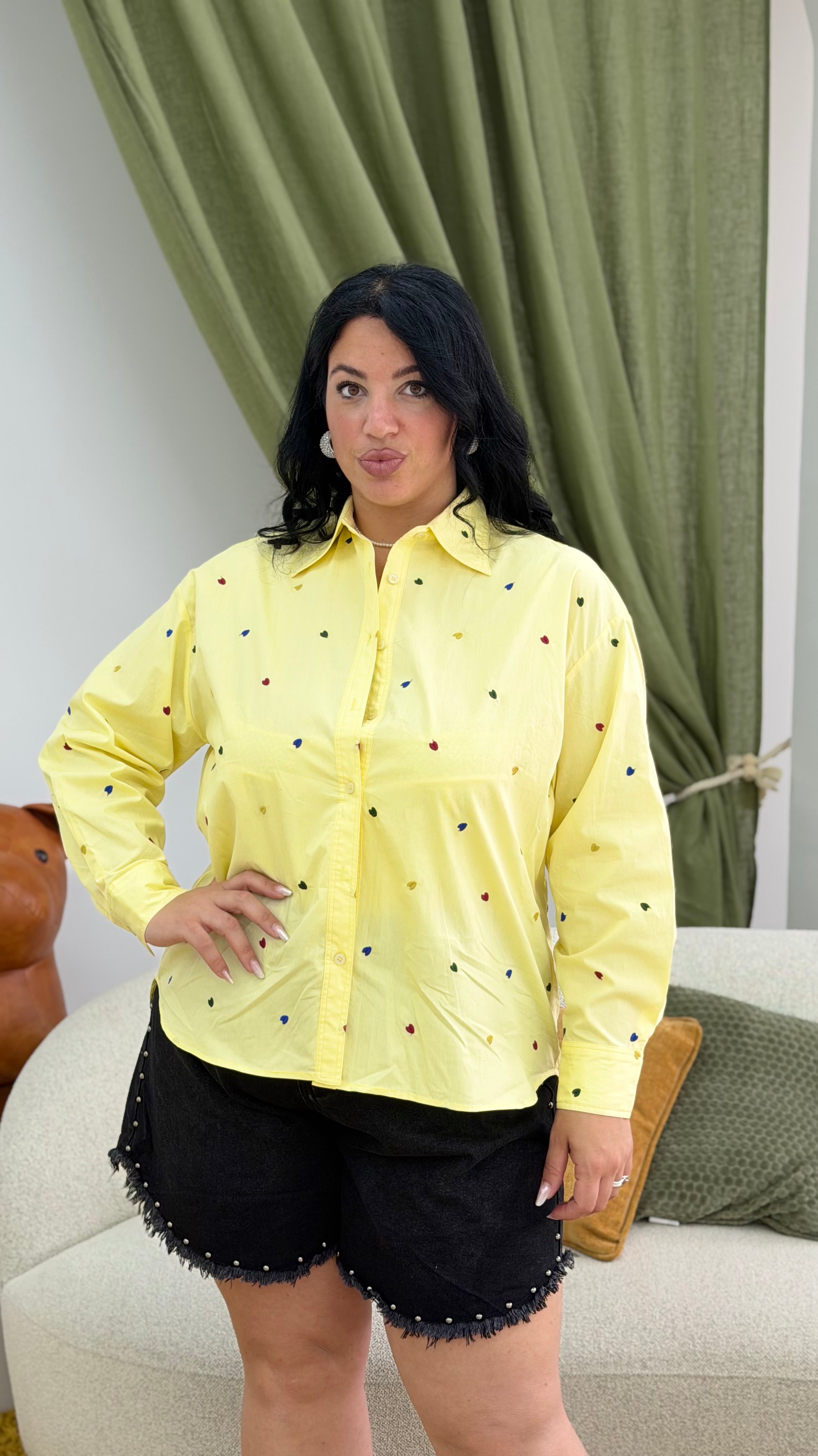 Camicia Cuoricini Curvy