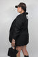 Giacca Drappeggiata Curvy Nera