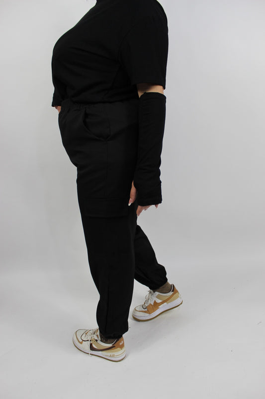 Pantalone Cargo Curvy Nero