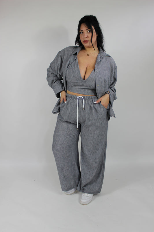 Coordinato Chicca Curvy Grigio Scuro