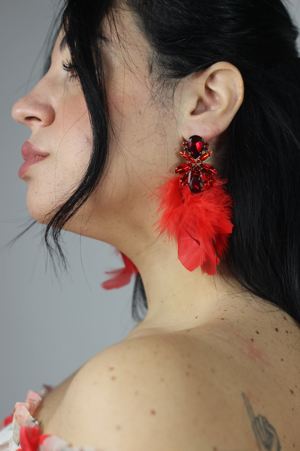 Orecchini piuma vari colori