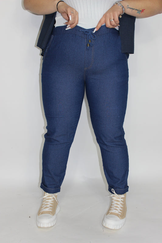 Pantalone effetto Denim Scuro(L/5XL)