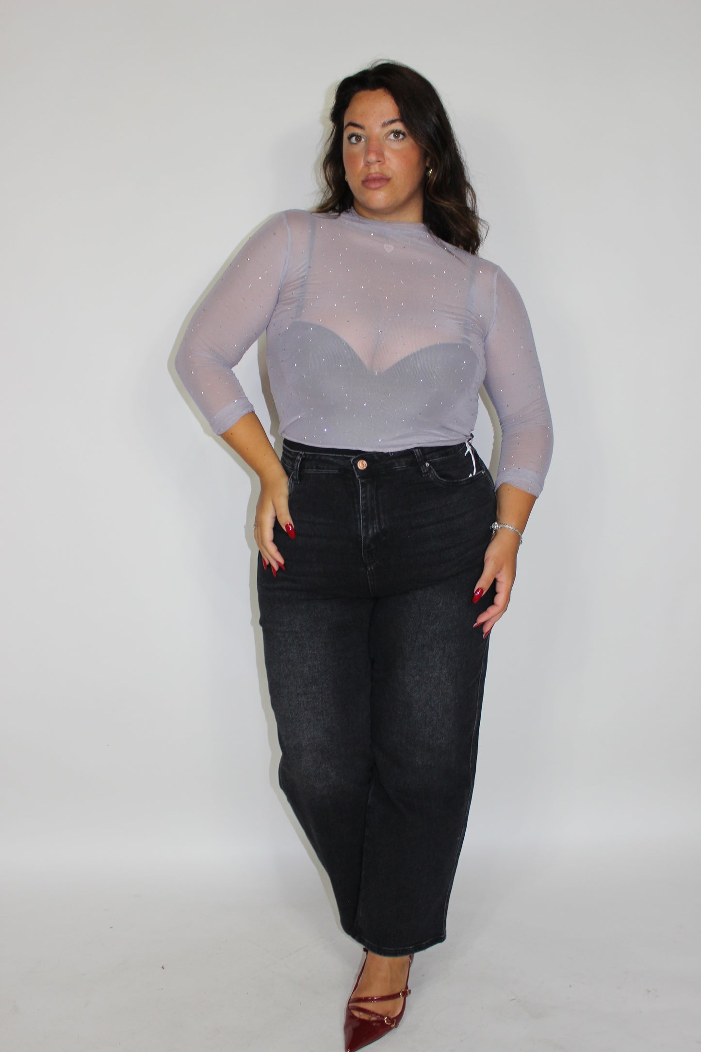 Top Strassoso Slim & Curvy vari colori