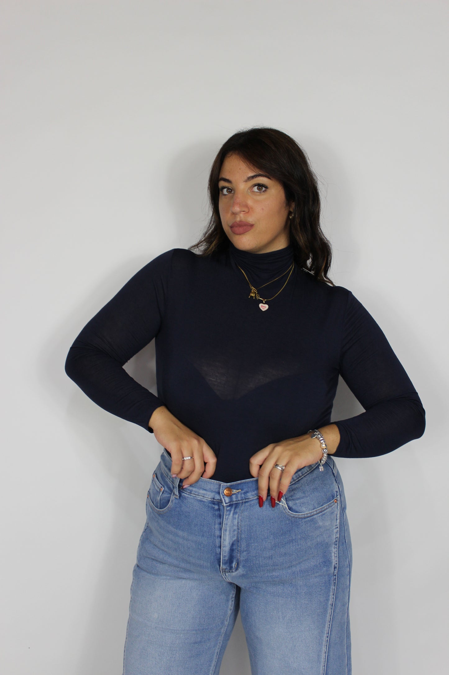 Maglia Cashmere collo alto Curvy 11 colori
