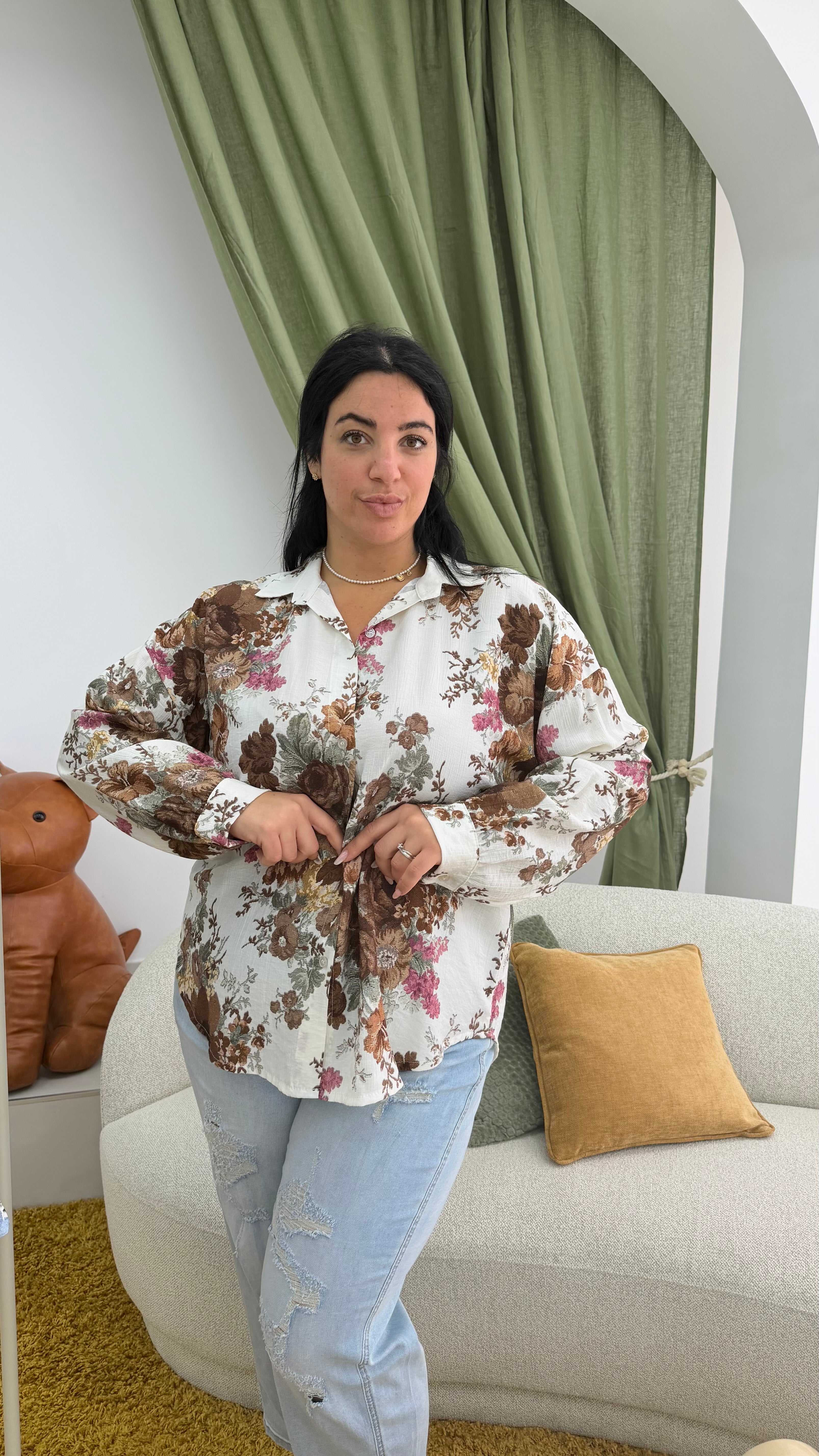 Camicia floreale CURVY PROMO