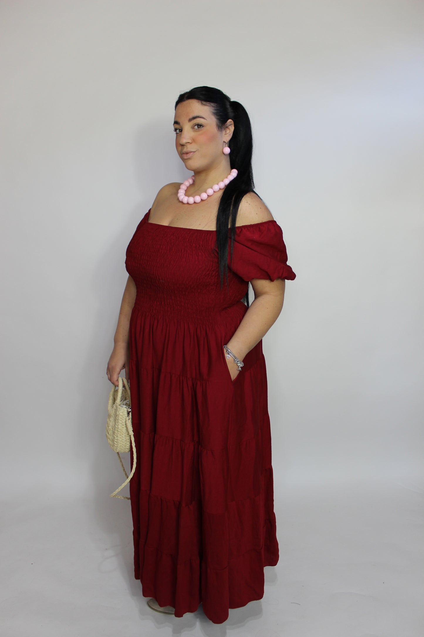 Abito Amalfi Curvy Bordeaux