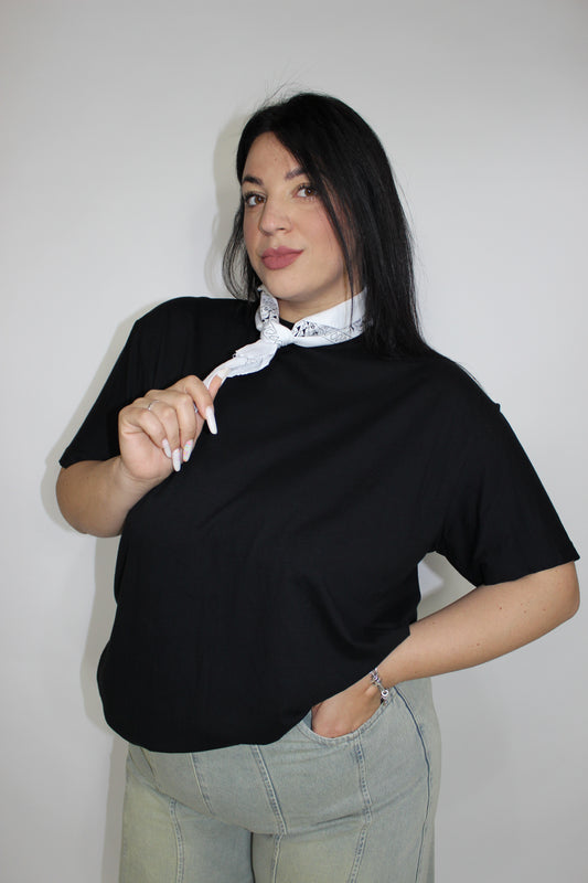 T-shirt Bandana bianca Oversize