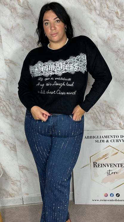 Maglioncino pizzo Slim & Curvy