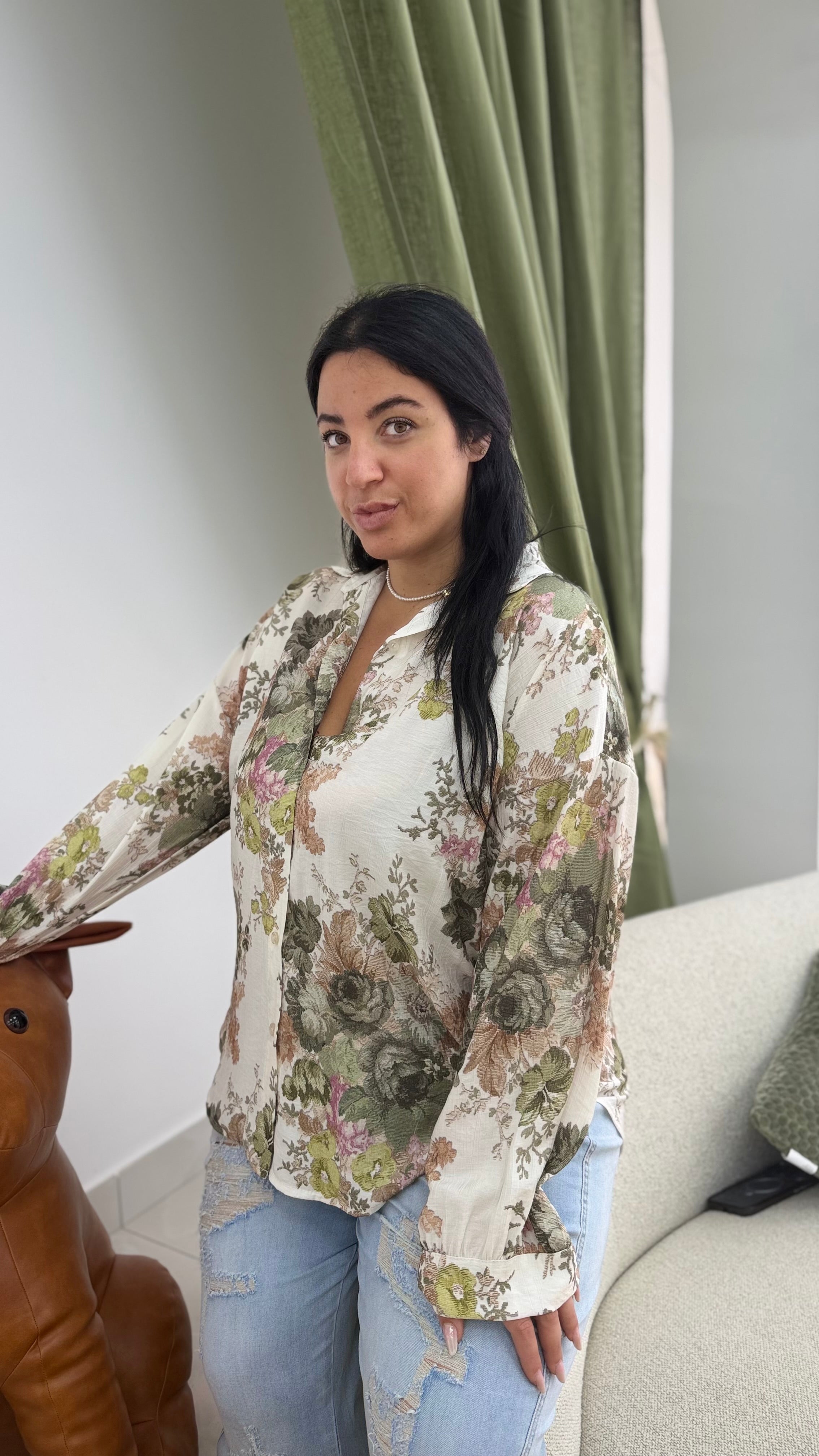 Camicia floreale CURVY PROMO