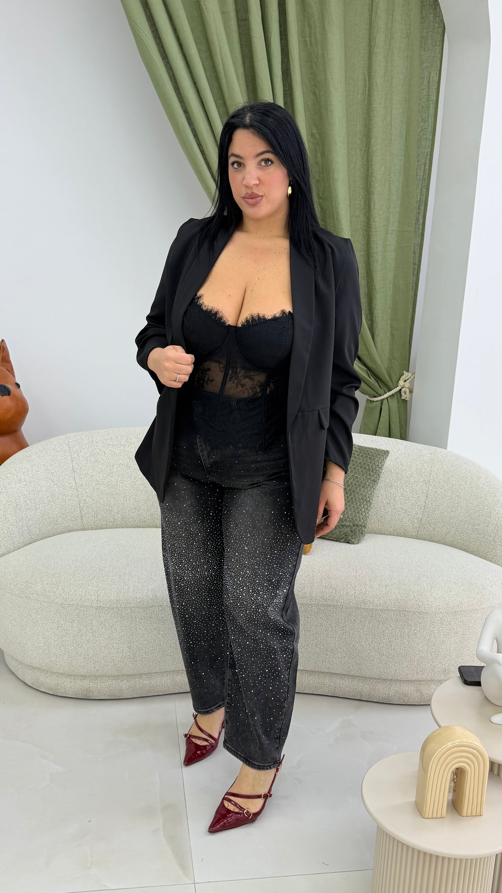 Corpetto in pizzo Curvy